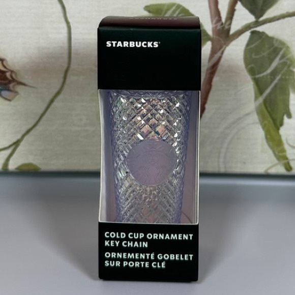 Starbucks 2022 Holiday Iridescent Unicorn Diamond Jeweled Keychain Ornament - Picture 1 of 1